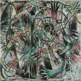 Thought Forms by Carlos José Alfonzo Espina, 1987, oil on canvas, sold Dec 2020