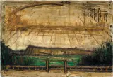 Bernard Buffet, La montagne Sainte-Victoire, 1963, oil on canvas