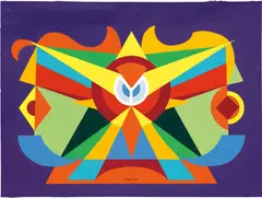 Auguste Herbin, Untitled, 1941, gouache on paper mounted to board