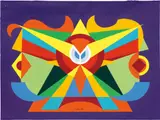 Auguste Herbin, Untitled, 1941, gouache on paper mounted to board