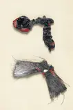 Claes Oldenburg, Two Small Ray Guns, 1959-1960, enamel on plaster, metal paint tube and paintbrush bristles, mounted to paperboard