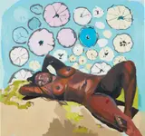 Kudzanai-Violet Hwami, Eve on Psilocybin, 2018, oil on canvas