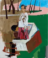 Henry Taylor, Noah was here and obviously Thelma too, 2014, acrylic on canvas