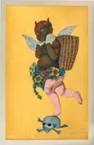 Michael Ray Charles, (Forever Free) Strange Fruits, 2008, acrylic latex, gold leaf and copper penny on board
