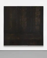 Theaster Gates, Rubber Reduction Exercise, 2013, roofing paper, rubber and tar on panel