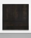 Theaster Gates, Rubber Reduction Exercise, 2013, roofing paper, rubber and tar on panel