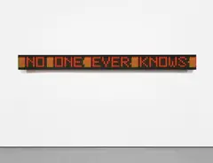 Jenny Holzer, Under a Rock, 1986, artist installation comprising electronic LED sign with red and green diodes