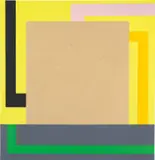 Peter Halley, World of Mire, 1991, acrylic, fluorescent acrylic and Roll-A-Tex on canvas, in 2 parts
