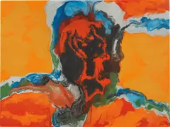David Hammons, Untitled, 1969, enamel on Masonite