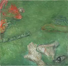 Susan Rothenberg, Dominos-Hot, 2001-2002, oil on canvas