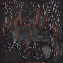 Per Kirkeby, Untitled, 1986, mixed media on blackboard