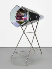 Ólafur Elíasson, Red Green Kaleidoscope, 2004, stainless steel, mirror and color effect filter