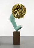 Gary Hume, American Tan III (Bronze), 2006-2007, painted bronze and sheet metal with wooden plinth