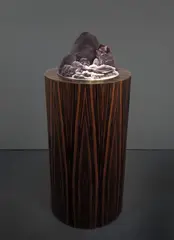 City 5 by Mike Kelley, 2007, resin, electrical hardware and wood veneer on wood, sold Dec 2020