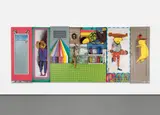 Osgemeos, Dentro do arco-iris, é assim (Within the Rainbow), 2010, mixed media on wood