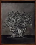 Elad Lassry, Bouquet, 2012, charcoal on paper, in artist's frame