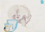 Marlene Dumas, Pampers Baby, 1989, watercolor, crayon and collage on paper