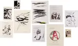 Untitled by Raymond Pettibon, 1985-1993, pen, watercolor and ink on paper, in 10 parts, offered Dec 2020