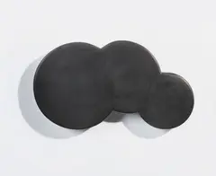 No title (black cloud) by Robert Therrien, 1993-2000, enamel on wood, sold Dec 2020