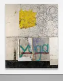 Oscar Murillo, matt painting (yoga), 2013, oil, oilstick, plastic and dirt on canvas