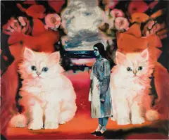 Martin Eder, Gedanken beim Verlassen Meines Kopfes (Thoughts Leaving my Head), 2004, oil on canvas