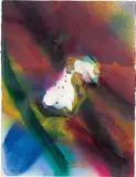 Ohne titel by Katharina Grosse, 2019, acrylic on paper, sold Dec 2020