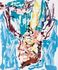 Georg Baselitz, Gestern und heute, 2020, oil on canvas