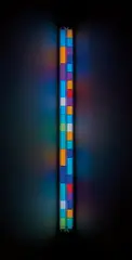 Study for Goldberg Variation 8 by Spencer Finch, 2020, fluorescent fixtures, lamps and filters, sold Dec 2020