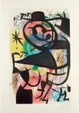 Joan Miró, Le Pitre rose (The Pink Clown), 1974, Etching and aquatint in colors, on wove paper watermark Maeght, with full margins