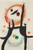 Joan Miró, La Femme Angora (The Angora Woman), 1969, Etching and aquatint in colors with carborundum, on Arches paper, the full sheet