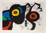 Joan Miró, Les Deux amis (The Two Friends), 1969, Etching and aquatint in colors with carborundum, on Mandeure rag paper watermark Maeght, with full margins