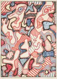 Jean Dubuffet, Affairements, 1964, Lithograph in colors, on Arches paper, with full margins