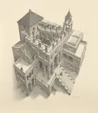 M. C. Escher, Ascending and Descending