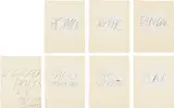 Cy Twombly, Five Greek Poets and a Philosopher, 1978, The complete set of seven lithographs (six in colors) with embossment, on Richard de Bas mould-made paper, the full sheet and with full margins, with the accompanying original blue cloth-covered portfolio with printed title