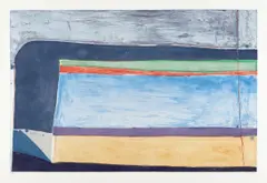 Indigo Horizontal by Richard Diebenkorn, 1985, Etching with aquatint and drypoint in colors, on Somerset paper, with full margins, sold Jul 2020