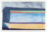 Richard Diebenkorn, Indigo Horizontal, 1985, Etching with aquatint and drypoint in colors, on Somerset paper, with full margins