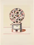 Wayne Thiebaud, Gumball Machine, 1971, Linocut in colors, on Arches paper, with full margins