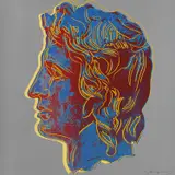 Alexander the Great by Andy Warhol, 1982, Unique screenprint in colors, on Lenox Museum Board, the full sheet, sold Jul 2020