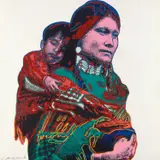 Mother and Child, from Cowboys and Indians by Andy Warhol, 1986, Screenprint in colors, on Lenox Museum Board, the full sheet, sold Jul 2020
