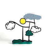 Roy Lichtenstein, Landscape Mobile (Limoges), 1991, Painted bronze and porcelain