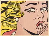 Roy Lichtenstein, Crying Girl, 1963, Offset lithograph in colors, on light-weight wove paper, laid down to board, with full margins