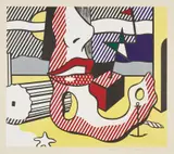 Roy Lichtenstein, A Bright Night, from Surrealist Series, 1978, Lithograph in colors, on Arches 88 paper, with full margins
