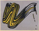 Roy Lichtenstein, Brushstroke, 1965, Screenprint in colors, on heavy wove paper, with full margins