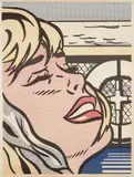 Roy Lichtenstein, Shipboard Girl, 1965, Offset lithograph in colors, on wove paper, laid to cardboard, with full margins