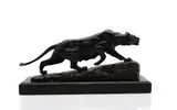 Isidore Bonheur, Untitled, a bronze panther, on a polished slate base