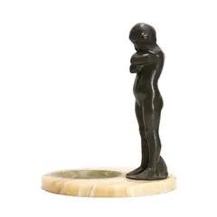 Pierre Lenoir, Untitled, an Art Deco bronze and onyx vide poche