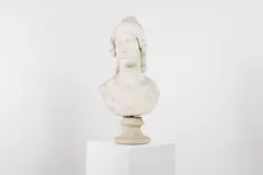 William Theed, Untitled, a carved marble bust of a classical figure