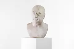 Lorenzo Bartolini, Untitled, a carved white marble bust of Charles James Fox after Joseph Nollekens