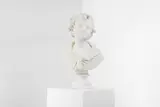 Enrico Braga, Untitled, a white marble bust of a girl