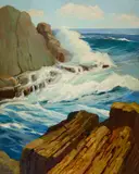 Leon Durand Bonnet, Old Bald Head, Ogunquit, Maine, 1927, oil on canvas